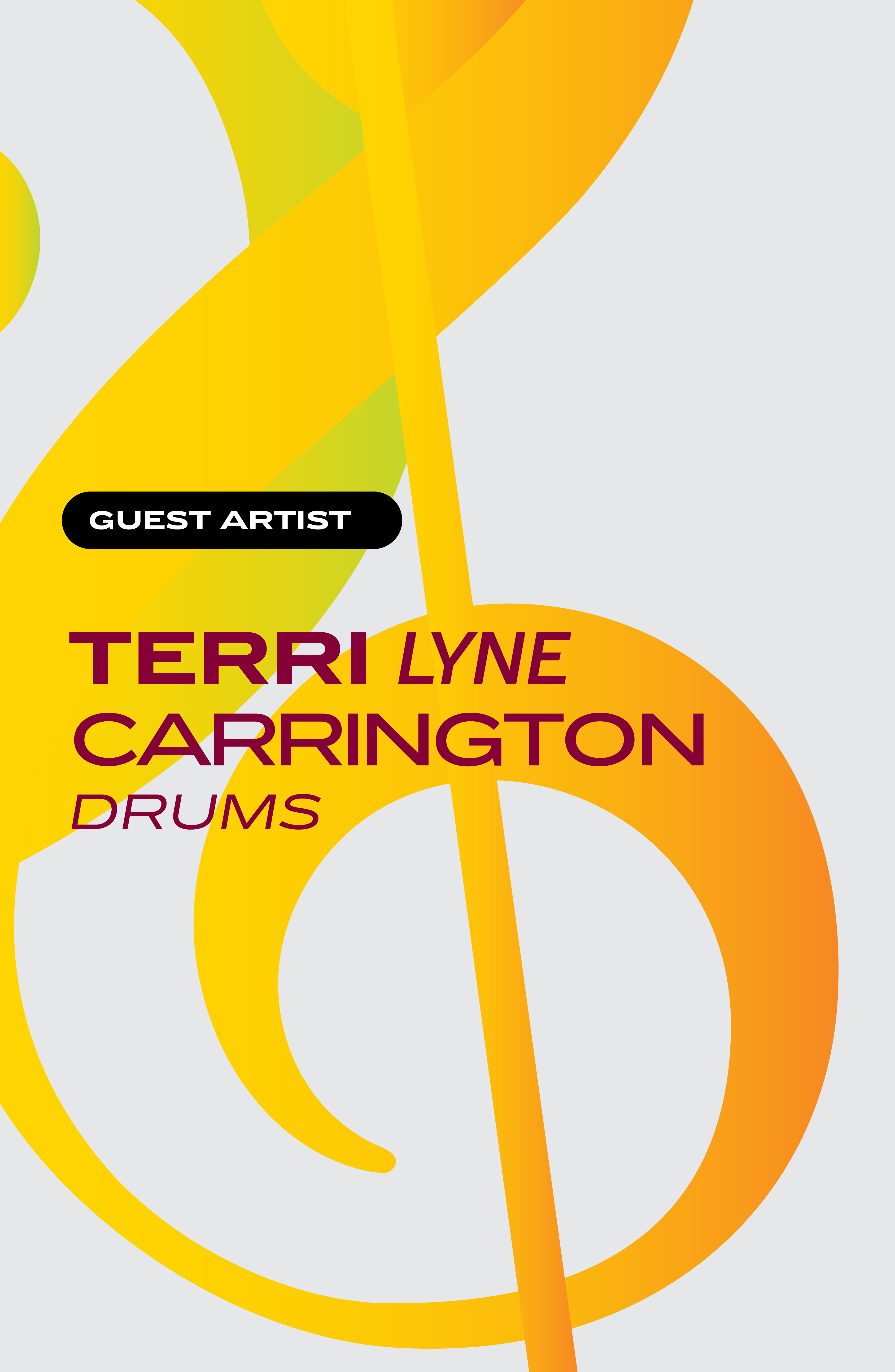 Terri Lyne Carrington, drums, with CMU Jazz Ensemble poster image