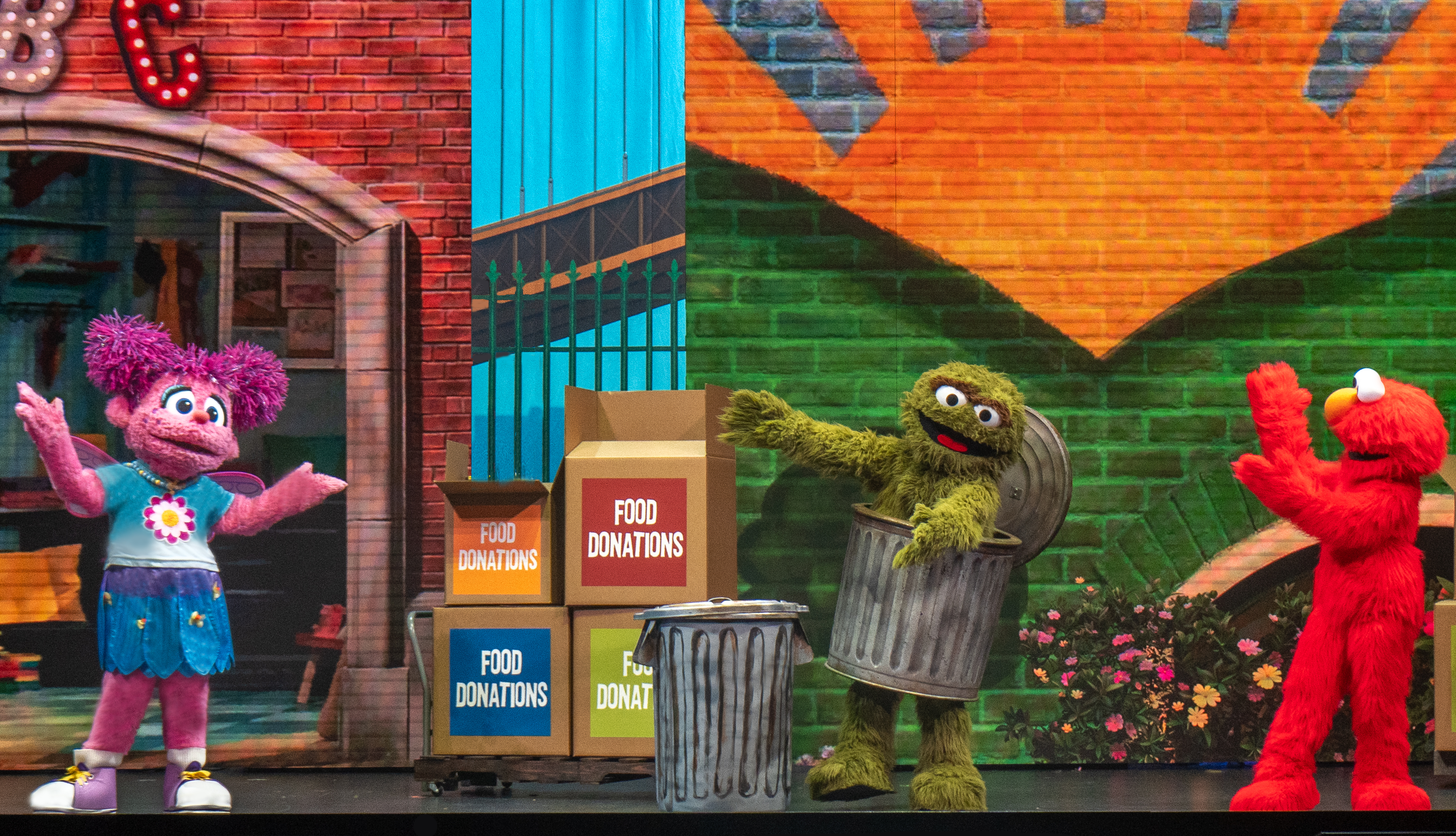 Abby, Oscar, and Elmo